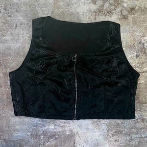 O-Ring Faux Snake Skin Tank Top